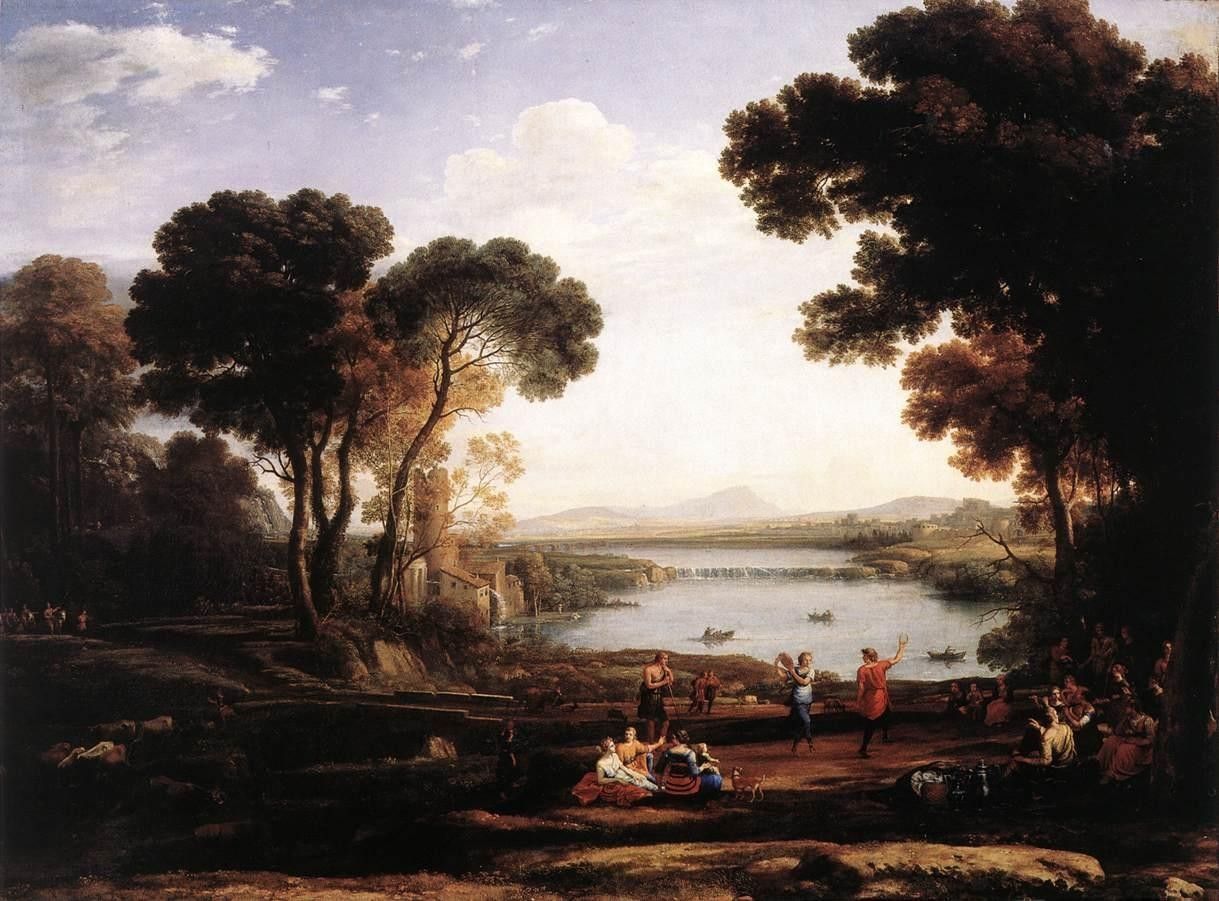 Claude Lorrain Landscape with Dancing Figures The Mill